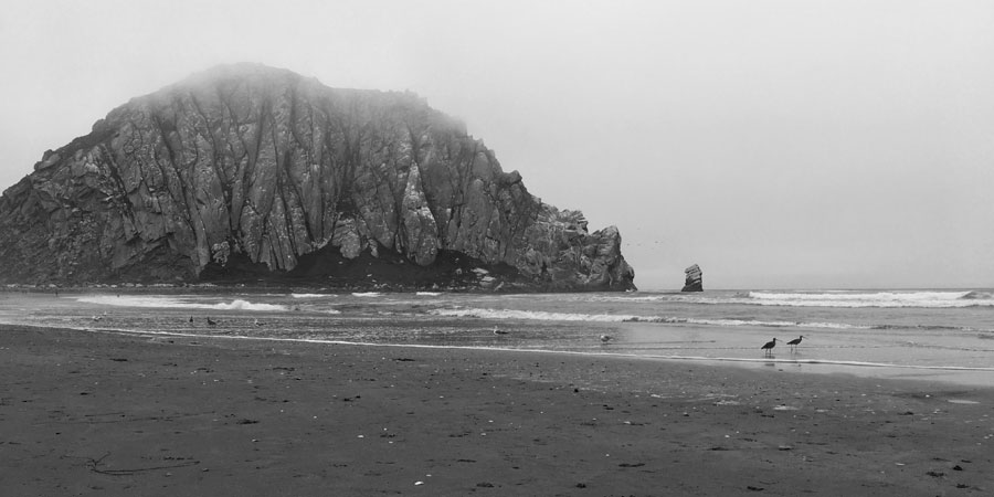 Morro Beach strand and rock