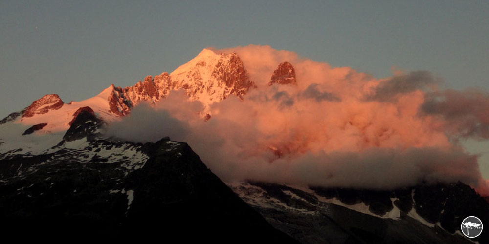 Sunset on Mount Blanc