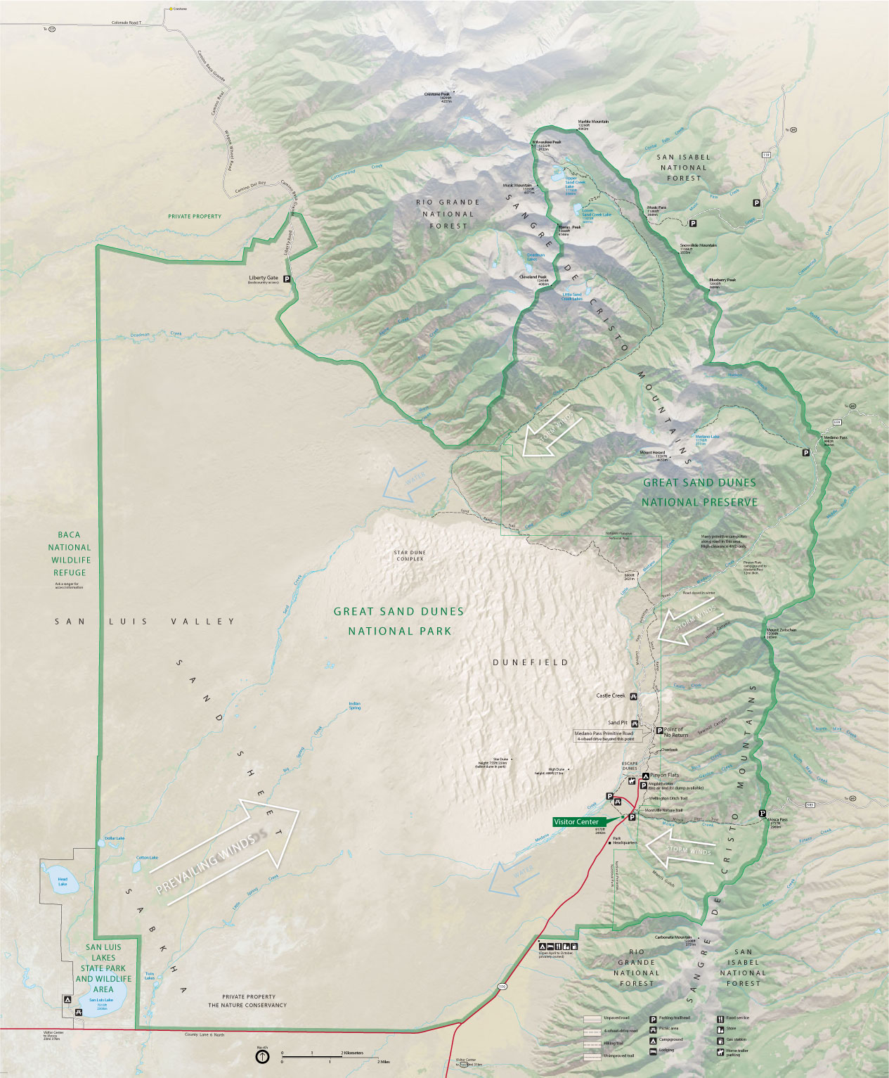 Great Sand Dunes Map