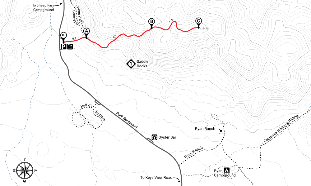 Hike Ryan Mountain Trail Map
