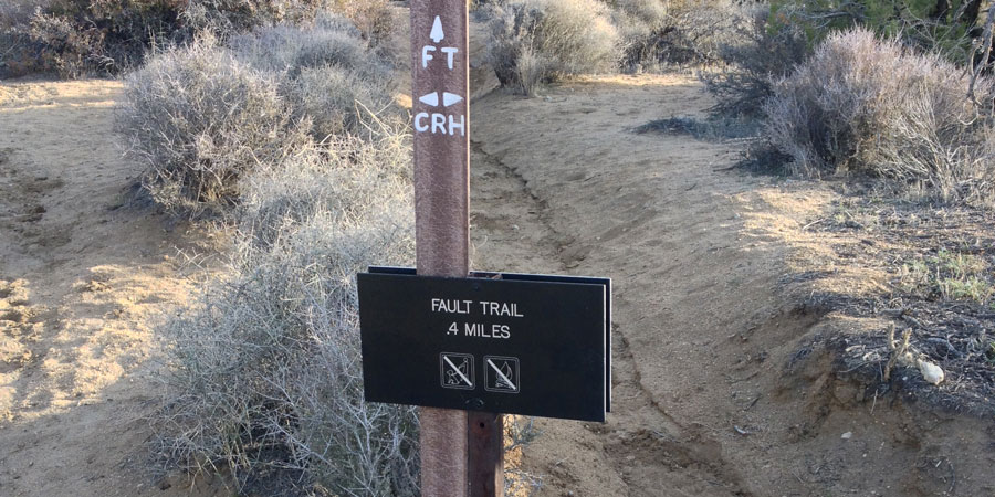 Signage for the Fault Trail