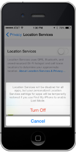 Turn Off Location Services