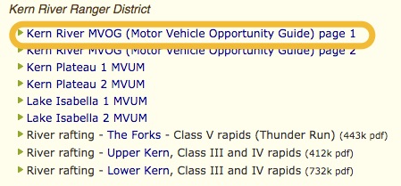 Select the Motor Vehicle Use Map